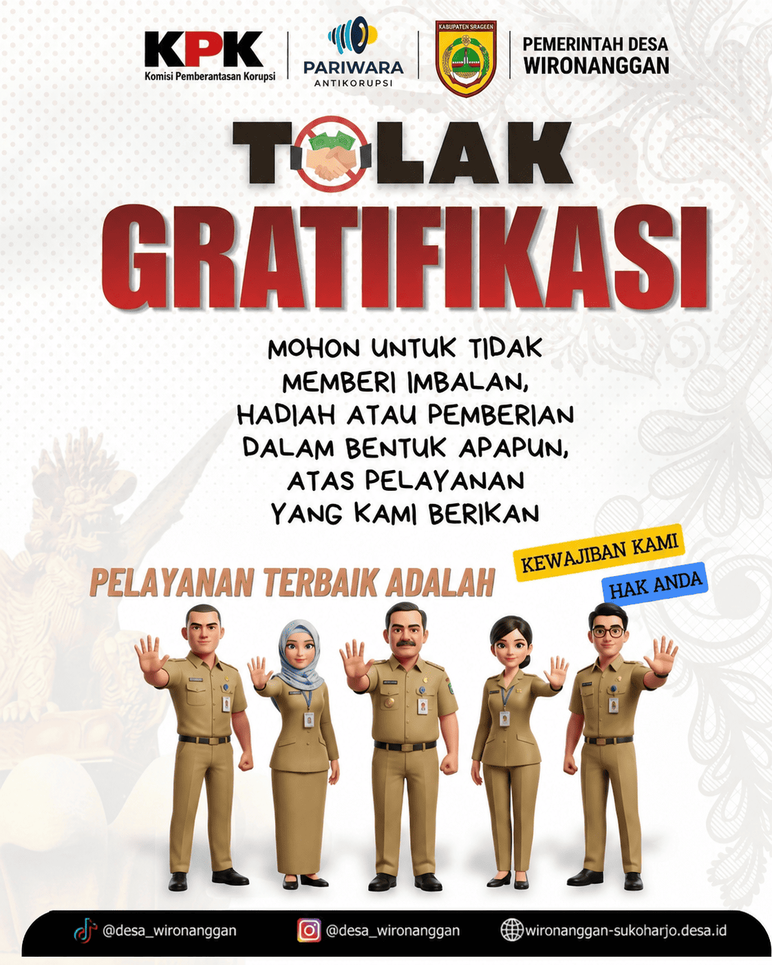 Tolak Gratifikasi